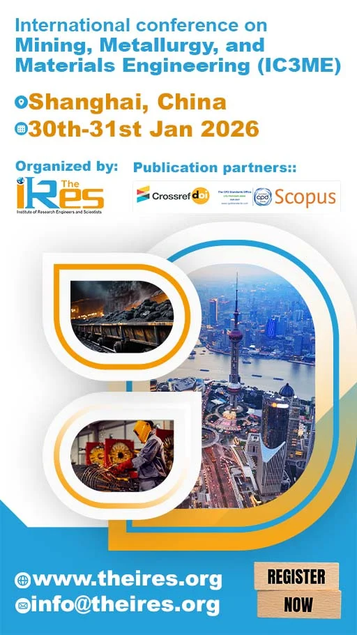 Mining, Metallurgy, and Materials Engineering Conference in Shanghai, China